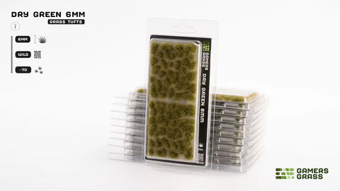 Gamers Grass Dry Green 6mm Tuft - Wild