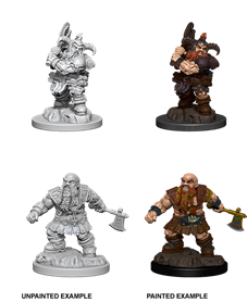 DND UNPAINTED MINIS WV6 MALE DWARF BARBARIAN