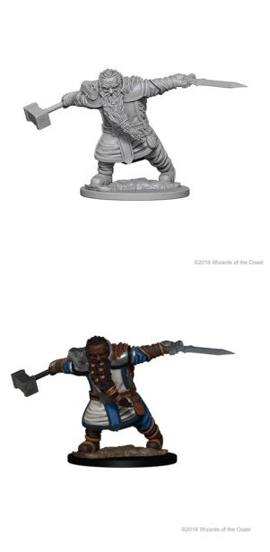 Male Dwarf Fighters D&D Unpainted Minis WV1