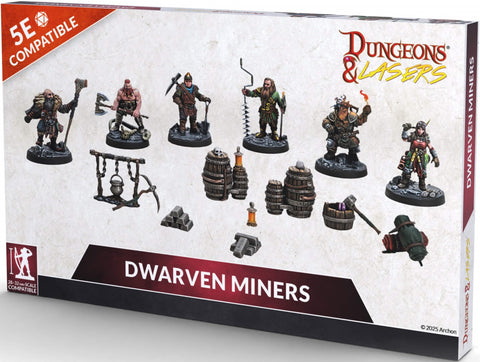 DUNGEONS AND LASERS CAVES SERIES DWARVEN MINERS SET