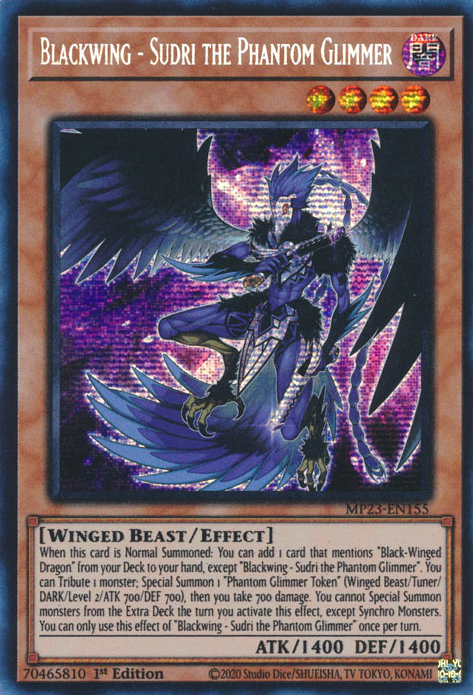 yugioh mp23 card list Blackwing - Sudri the Phantom Glimmer [MP23-EN155] Prismatic Secret Rare |  Yugioh Single