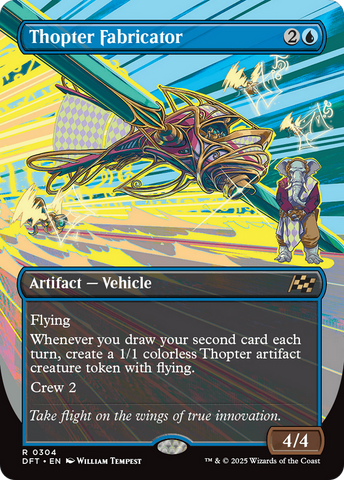 thopter cards mtg Thopter Fabricator (Borderless) [Aetherdrift] | MTG Single