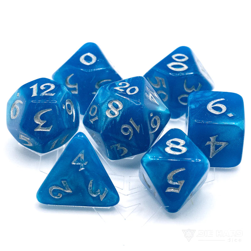 Die Hard Dice Elessia Wish Song with Silver (Polyhedral 7-Die Set)