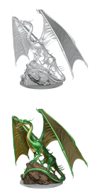 Young Emerald Dragon D&D Unpainted Minis WV17