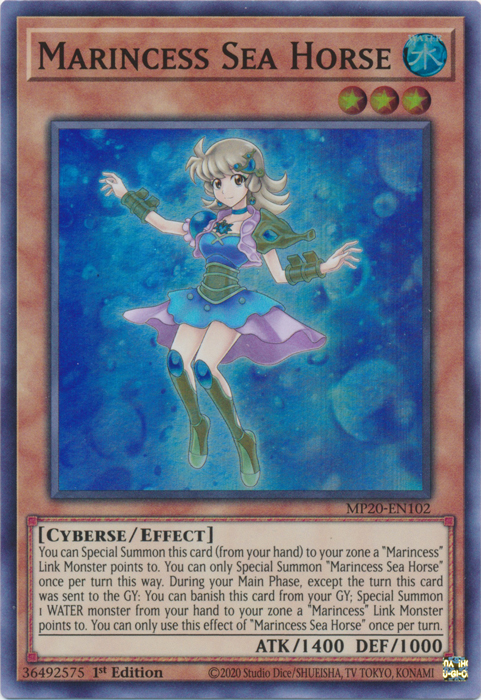Marincess Sea Horse [MP20-EN102] Super Rare | Yugioh Single