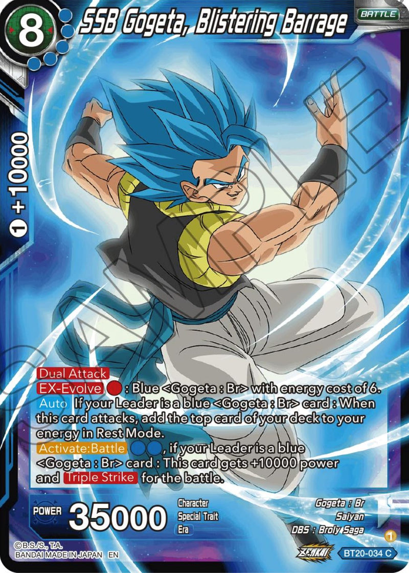 SSB Gogeta, Blistering Barrage (BT20-034) [Power Absorbed] | Dragon Ball  Super Single | Obsidian Games