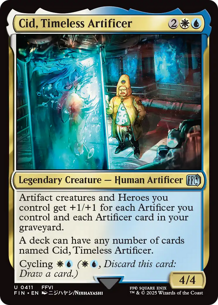 final fantasy mtg zombie Cid, Timeless Artificer (0408) [FINAL FANTASY]