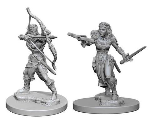 Female Elf Ranger D&D Unpainted Minis WV1