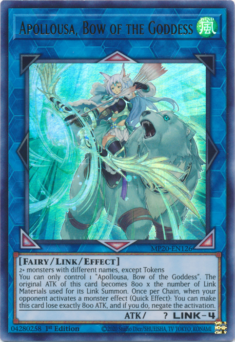 appaloosa yugioh card Apollousa, Bow of the Goddess (Starlight Rare) Apollousa, Bow of the Goddess