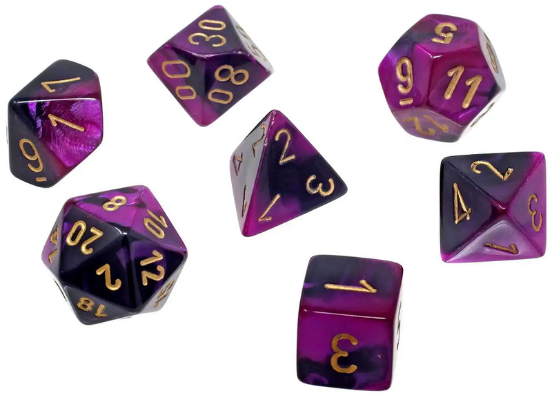 MINI GEMINI 7-DIE SET BLACK-PURPLE/GOLD CHX20640