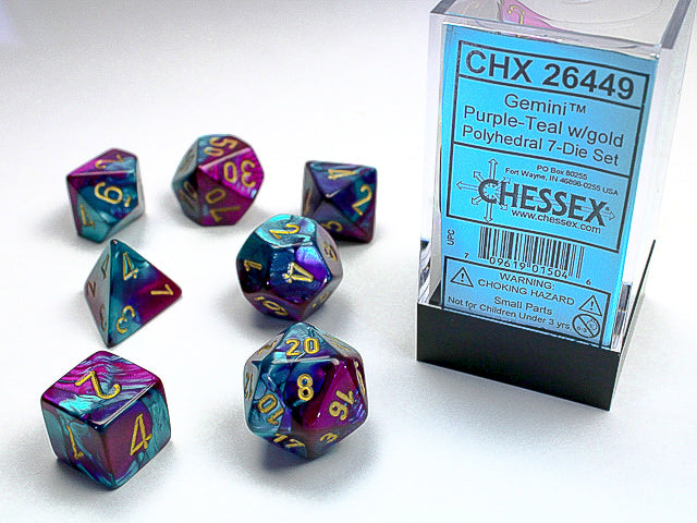 GEMINI 7-DIE SET PURPLE-TEAL/GOLD