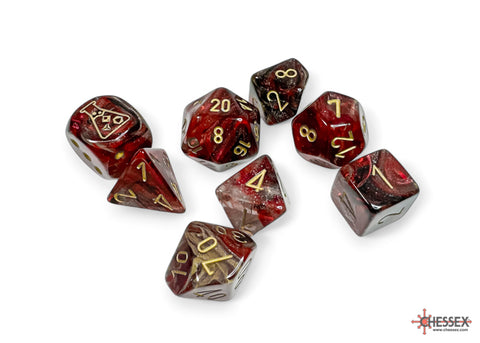 BOREALIS 7-DIE SET POLYHEDRAL COSMOS/GOLD (WITH BONUS DIE)