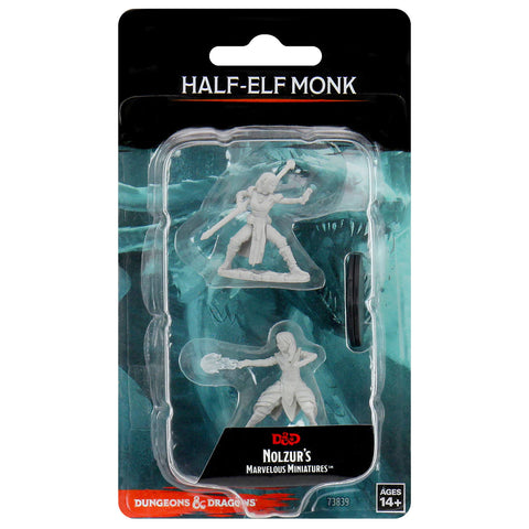 Female Half-Elf Monk D&D Unpainted Minis WV10