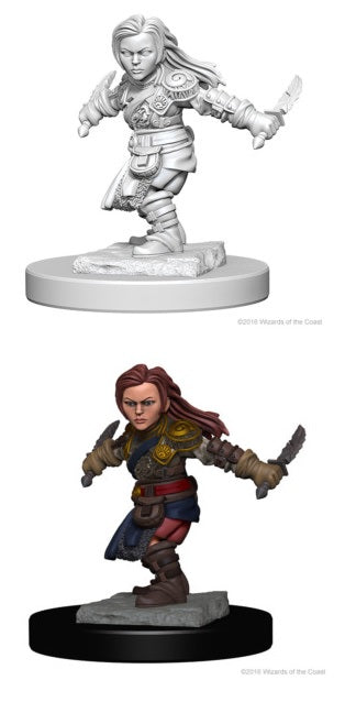 Female Halfling Rogue D&D Unpainted Minis WV1