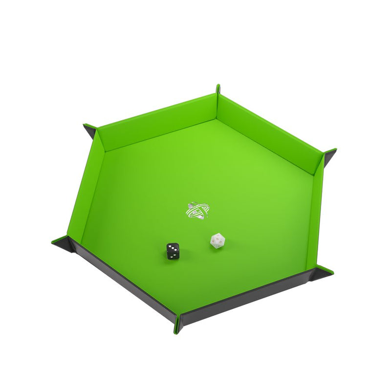 Gamegenic Hexagonal Green and Black Dice Tray