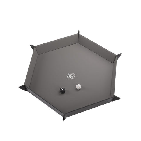 Gamegenic Hexagonal Grey and Black Dice Tray