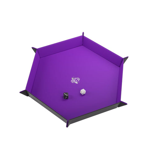 Gamegenic Hexagonal Purpkle and Black Dice Tray