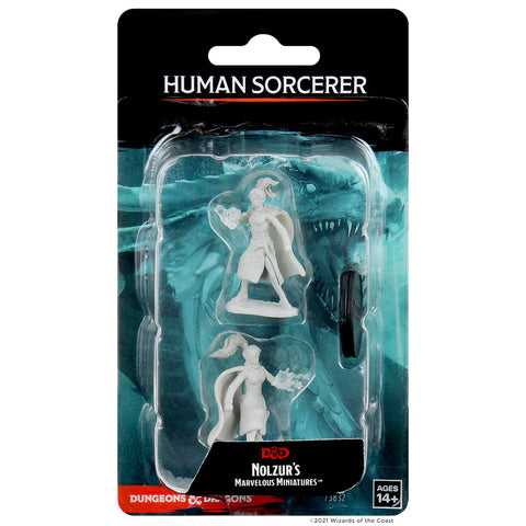 Female Human Sorcerer D&D Unpainted Minis WV10
