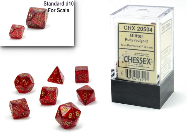 MINI GLITTER 7-DIE SET RUBY/GOLD CHX20504