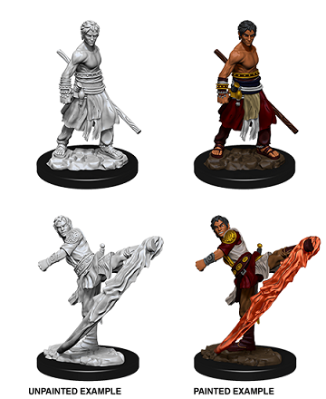 Male Half-Elf Monk D&D Unpainted Minis WV10