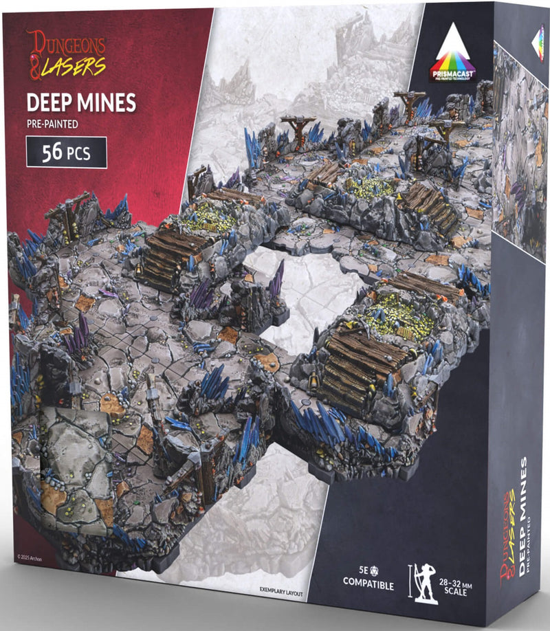 DUNGEONS AND LASERS CAVES SERIES DEEP MINES PRE-PAINTED PRISMA CAST TERRAIN