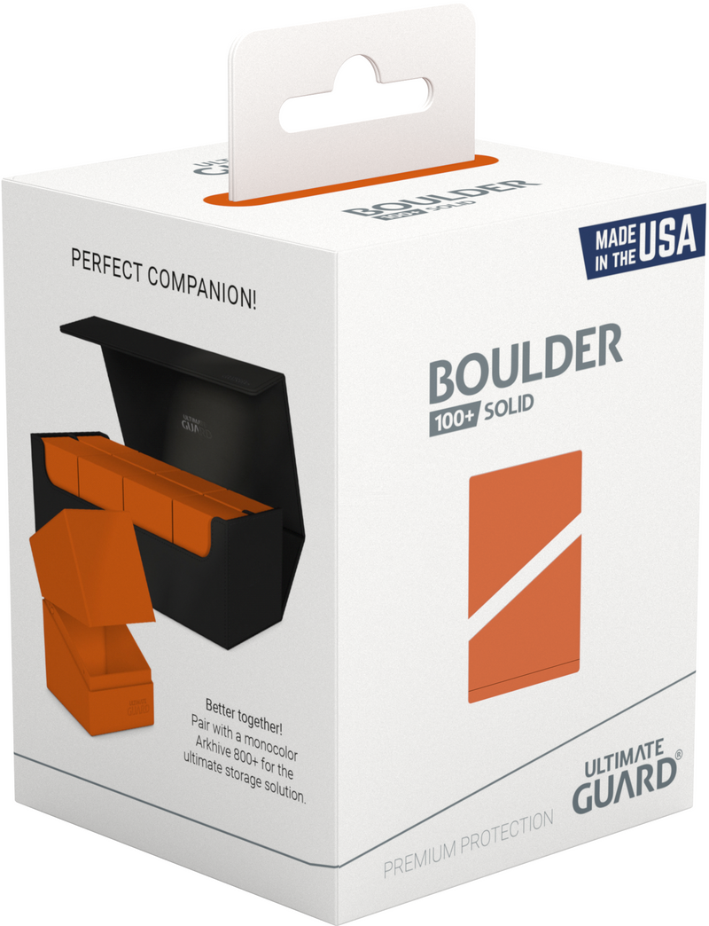 Ultimate Guard Boulder Solid Orange Deck Case (100+)