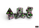 Chessex BRUSH 7-DIE SET POLYHEDRAL PAINTBALL/GREEN