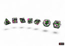 Chessex BRUSH 7-DIE SET POLYHEDRAL PAINTBALL/GREEN