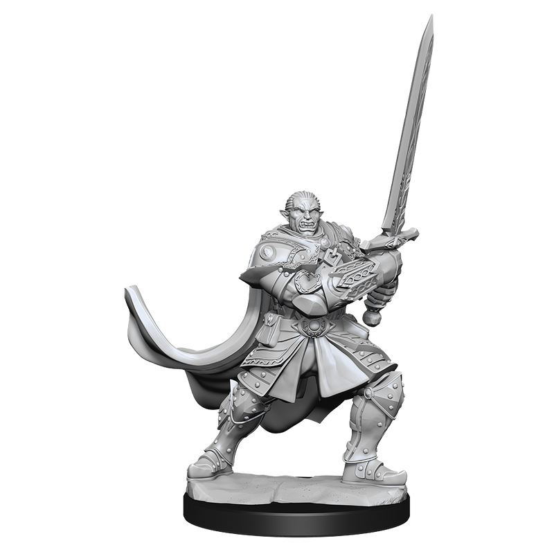 Male Half-Orc Paladin D&D Unpainted Minis WV15