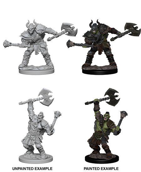 Male Half-Orc Barbarian Pathfinder Unpainted Minis WV3