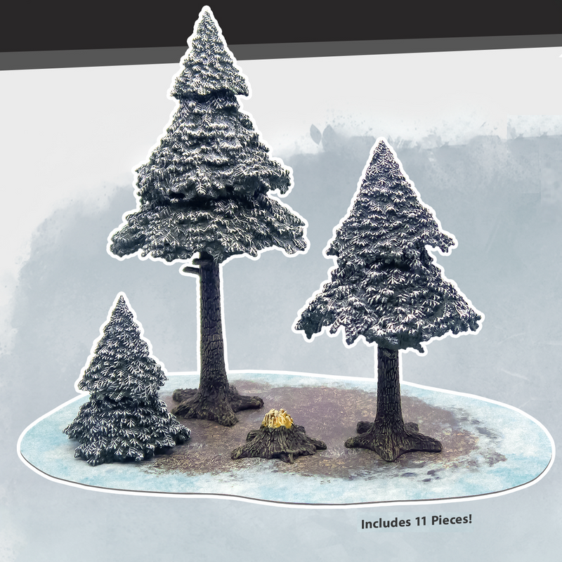 Monster Scenery: Snowy Pine Forest