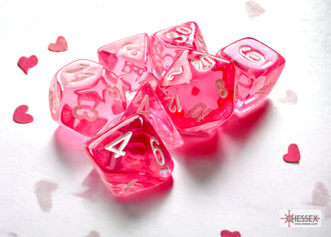 MINI TRANSLUCENT 7-DIE SET PINK/WHITE