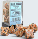SPECKLED 7-DIE SET POLYHEDRAL RUST