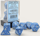 SPECKLED 7-DIE SET POLYHEDRAL OCEAN STONE