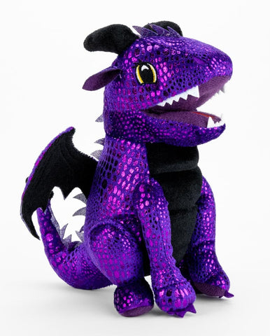 PLUSH DICE BAG PURPLE DRAGON