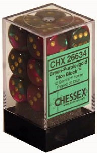 GEMINI 12D6 GREEN-PURPLE/GOLD 16MM