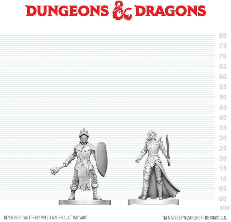 DND UNPAINTED MINIS WV29 BLACK GAUNTLET & ZHENTILAR PALADIN OF BANE (36/144)