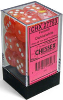 Chessex Festive 12d6 Dahlia/White Luminary 16mm