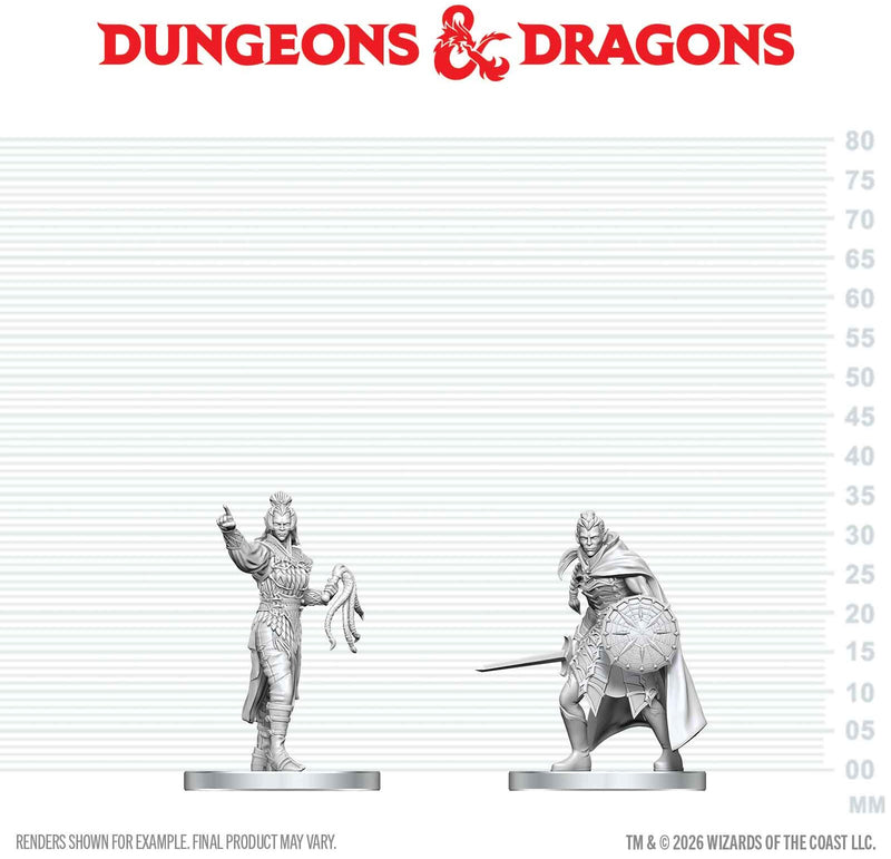 DND UNPAINTED MINIS WV29 DROW ELITE WARRIOR & DROW PRIESTESS OF LOLTH (36/144)