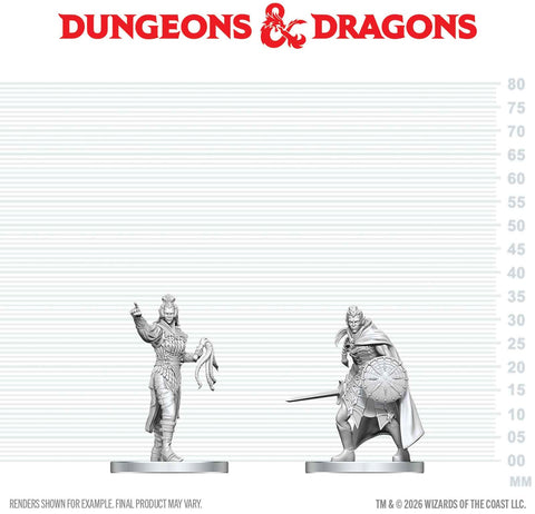 DND UNPAINTED MINIS WV29 DROW ELITE WARRIOR & DROW PRIESTESS OF LOLTH (36/144)
