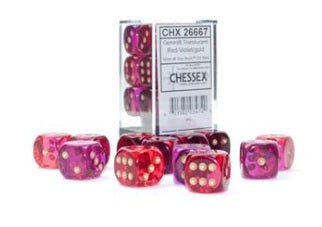 Chessex Gemini 12d6 Translucent Red-Violet/Gold 16mm