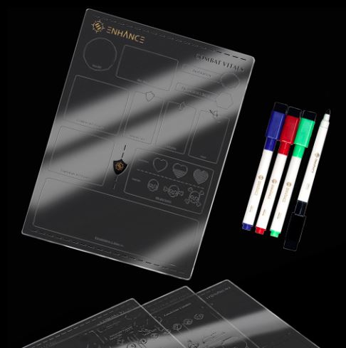 ENHANCE TABLETOP Acrylic Reusable Character Sheets