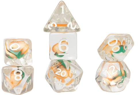 Sirius Dice Fruit Slice Peach 7-die Set
