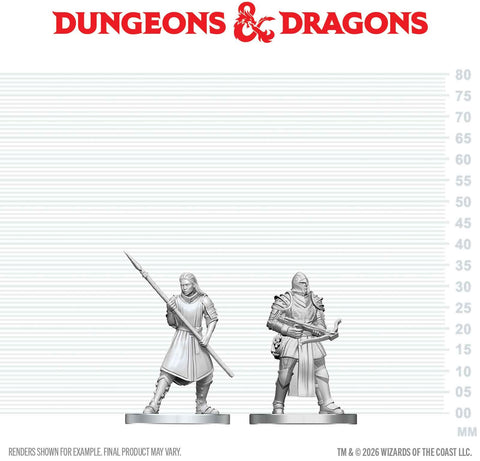 DND UNPAINTED MINIS WV29 TOWN GUARDS (36/144)