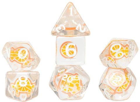 Sirius Dice Fruit Slice Orange 7-die Set