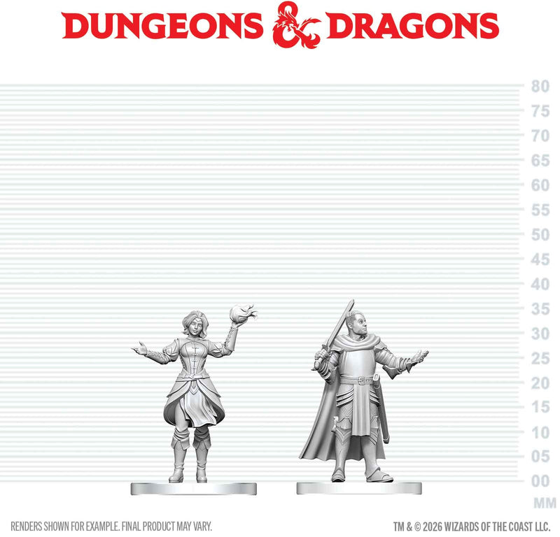 DND UNPAINTED MINIS WV29 KNIGHT & MAGE APPRENTICE (36/144)