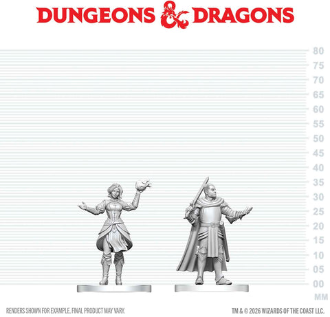 DND UNPAINTED MINIS WV29 KNIGHT & MAGE APPRENTICE (36/144)