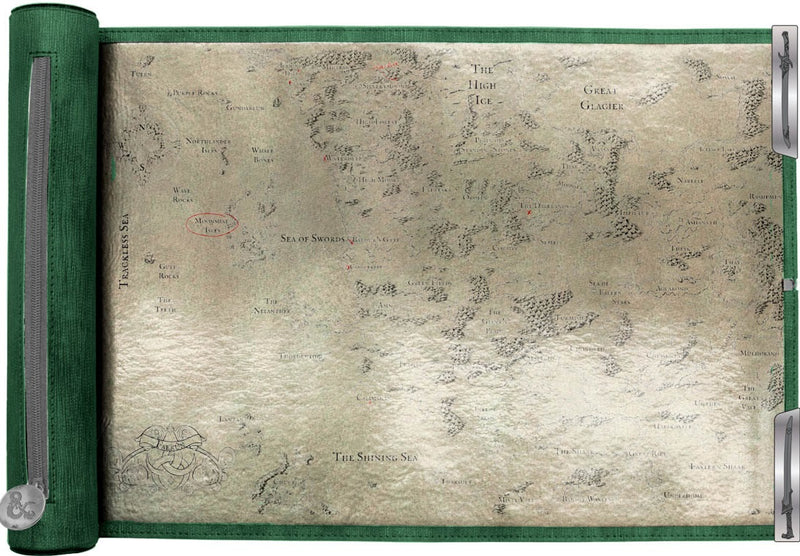UP DICE SCROLL DND ARTIFACTS ACROSS ETERNITIES: DRIZZT & THE FORGOTTEN REALMS PREMIUM MAP