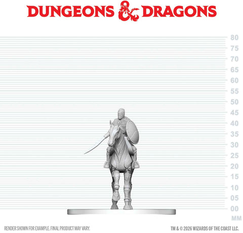 DND UNPAINTED MINIS WV29 NIMBLEWRIGHT STEED WITH RIDER (36/72)