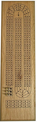 Cribbage 3 Track Oak